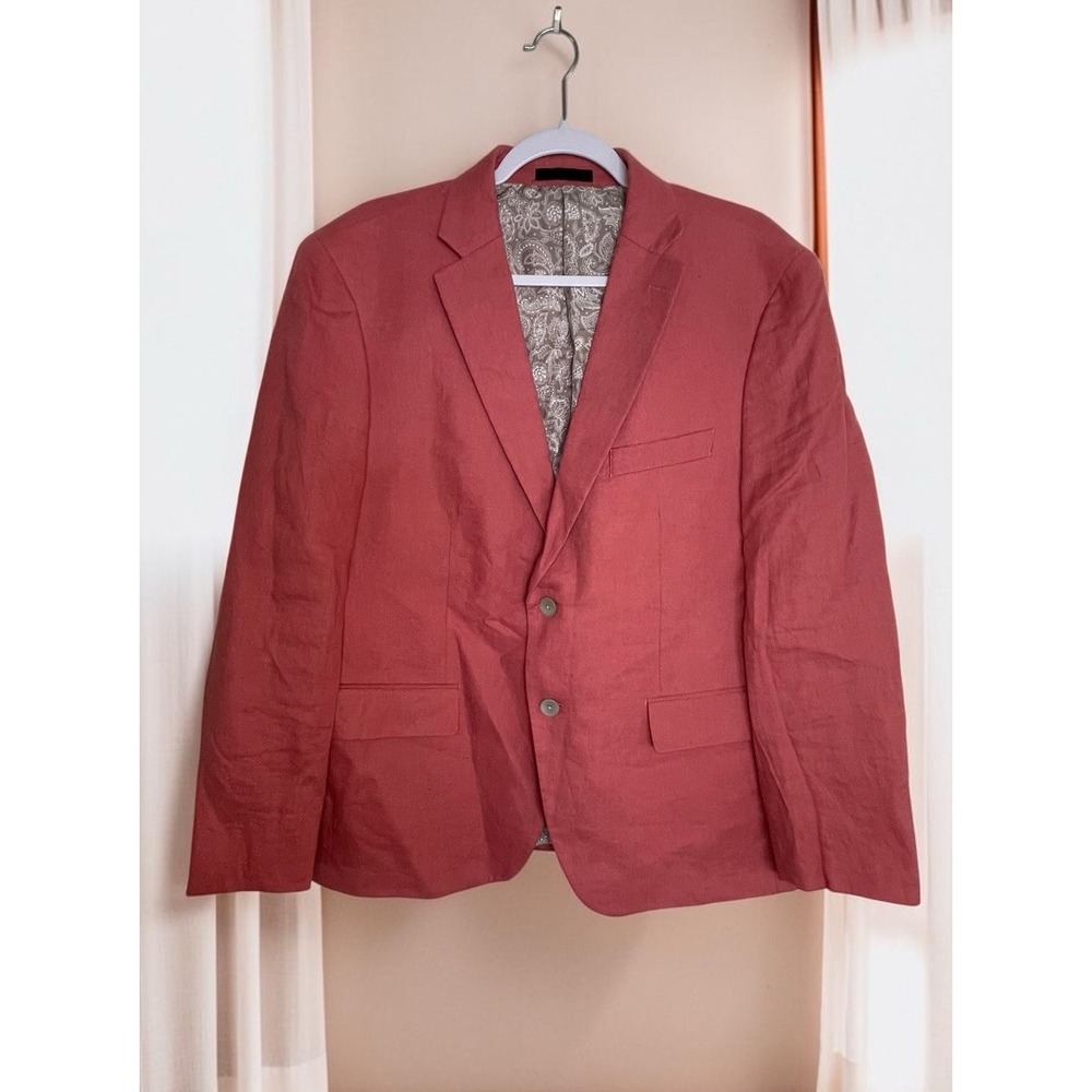 Lauren Ralph Lauren Men's Pink 100% Linen Blazer Jacket 42S